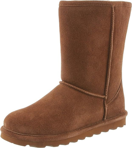 BEARPAW Women's Elle Short Wide Cadet Boot Suede Classic Hickory Ii