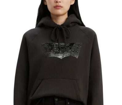 Levi's Women's Graphic Sport Hoodie Black Size X-Small