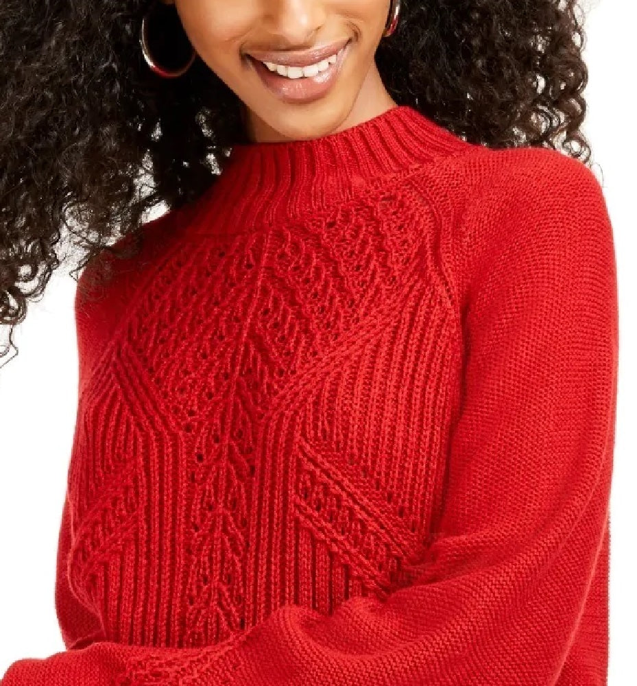 American Rag Junior's Balloon Sleeve Sweater Red