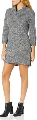 Nine West Women's Cowlneck Sweater Dress GreySize Medium