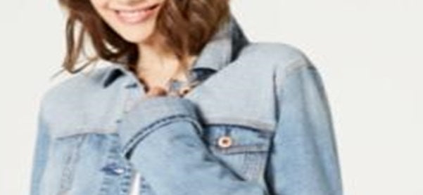 American Rag Junior's Cotton Two Tone Denim Jacket Blue