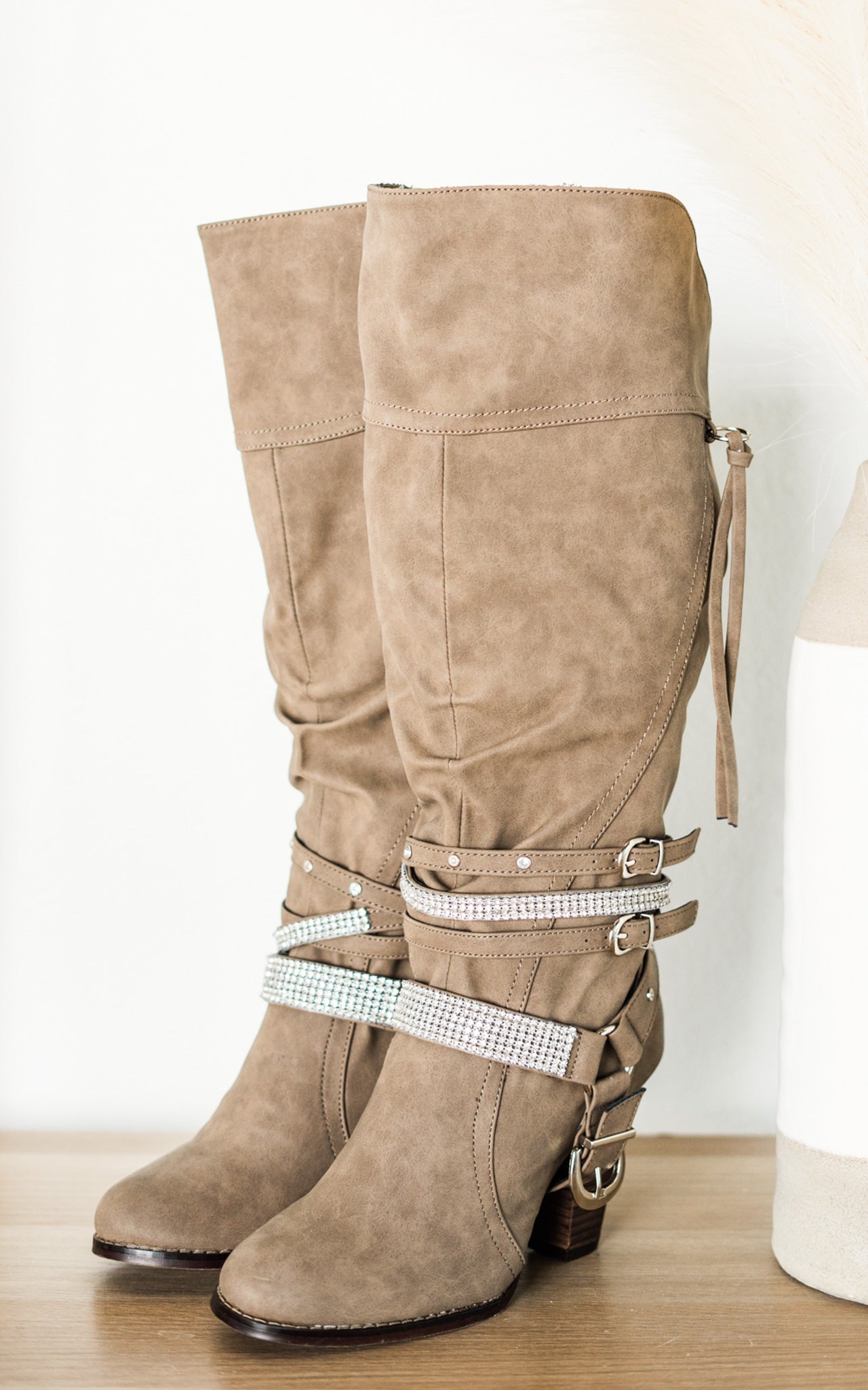 Stacey Boots in Taupe - Rural Haze