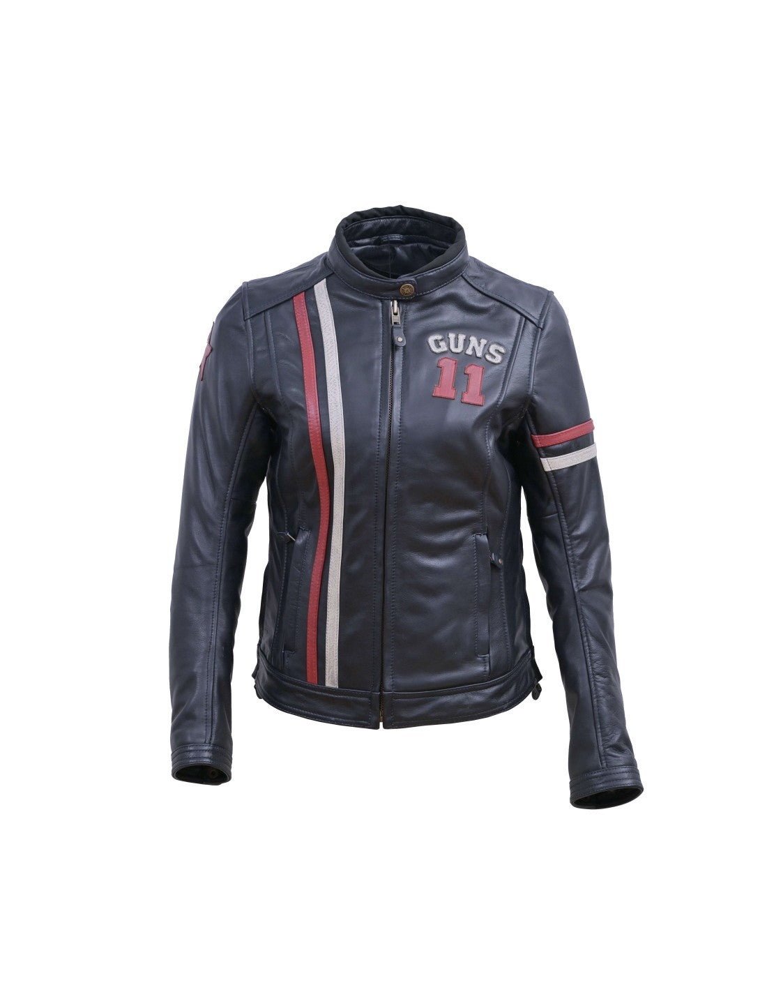 title:GUNSWEAR WOMEN JACKET STAR NAVY COW;color:Navy