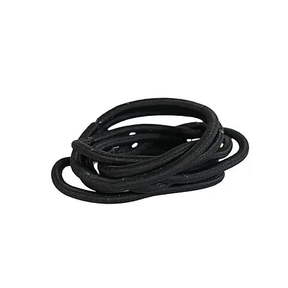 title:Extra Thick No Metal Black Elastics, 6 Mm, 9 Pack;color:Black