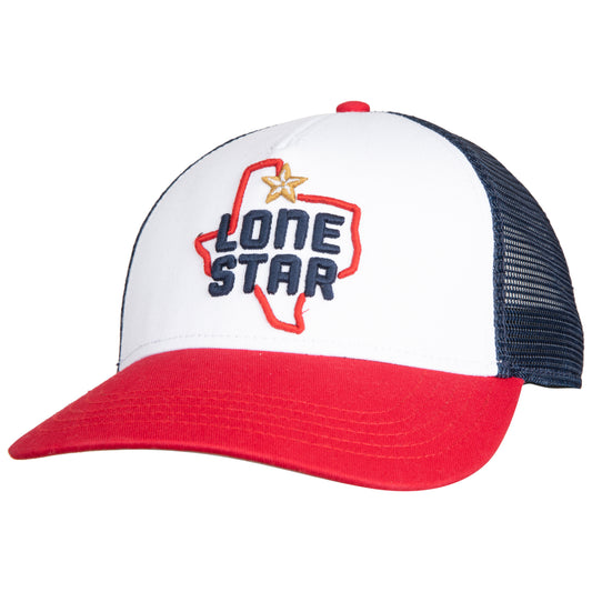 title:Lone Star Beer Texas State Logo Snapback Flat Bill Hat;color:Multi-Color