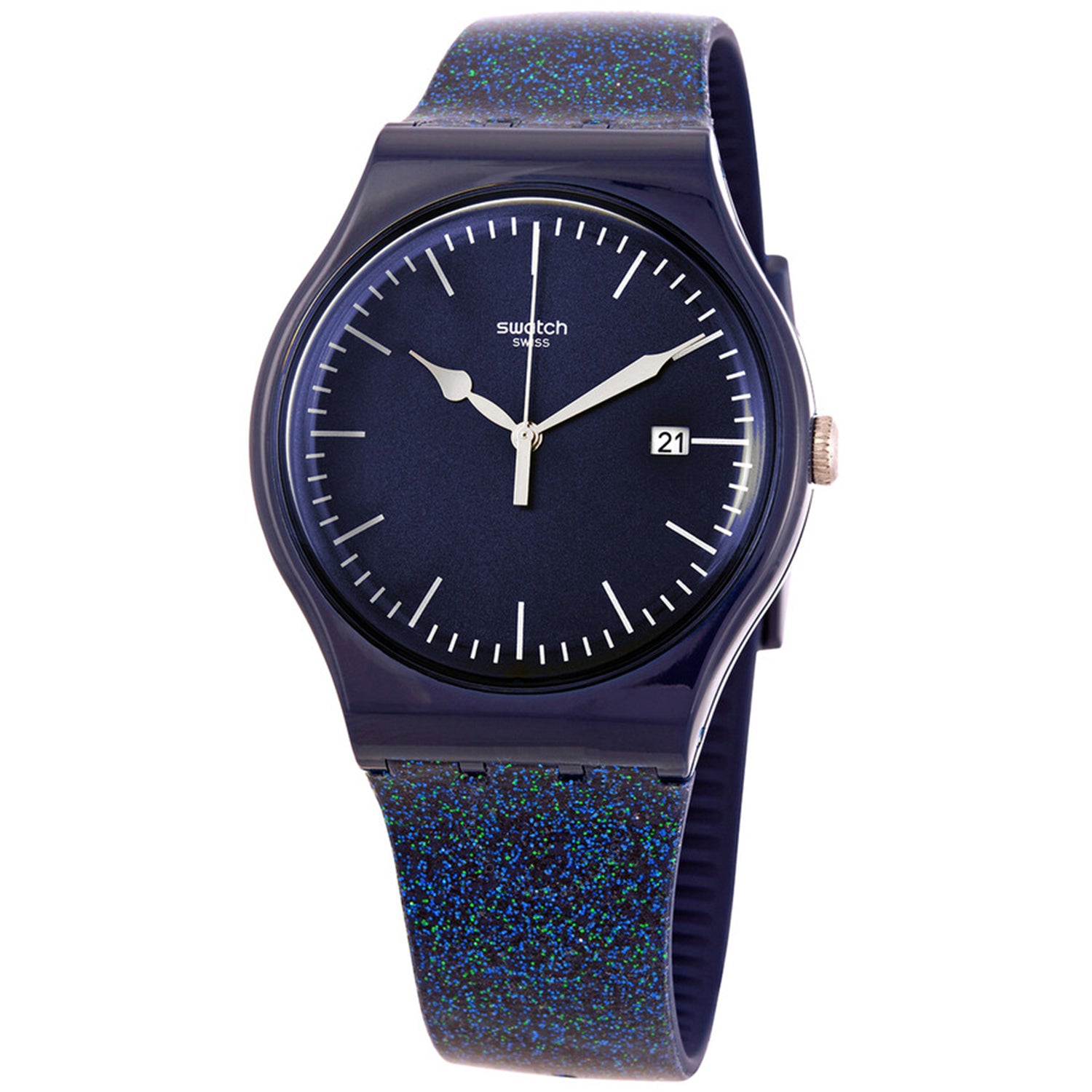 title:Swatch Men's Glitter Space;color:Blue