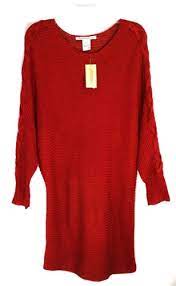 American Rag Juniors'' Lace-Up Tunic Sweater Red