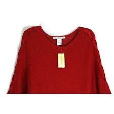 American Rag Juniors'' Lace-Up Tunic Sweater Red