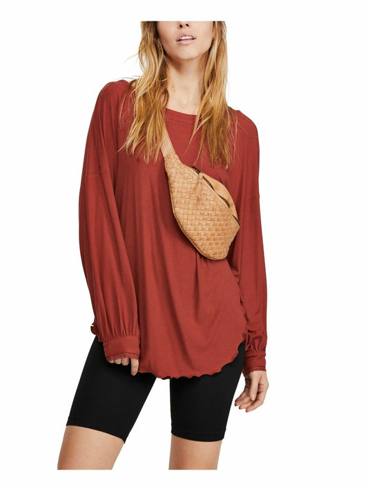 Free People Women's Shimmy Shake Top Orange Size Small - Ruumur