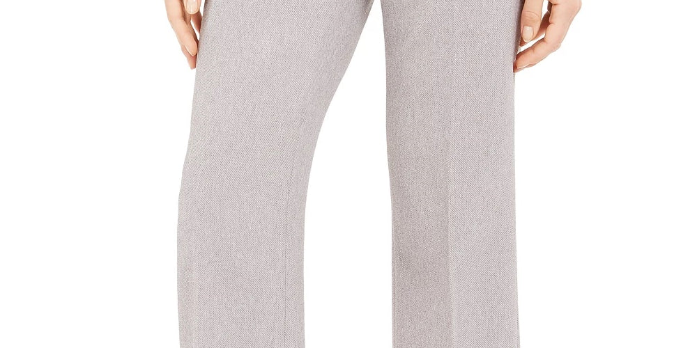 Calvin Klein Women's Zipper Pocket Cropped Twill Pants Grey Size 6