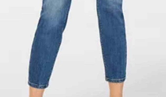 Vanilla Star Women's Belted Cropped Jeans Blue Size 11