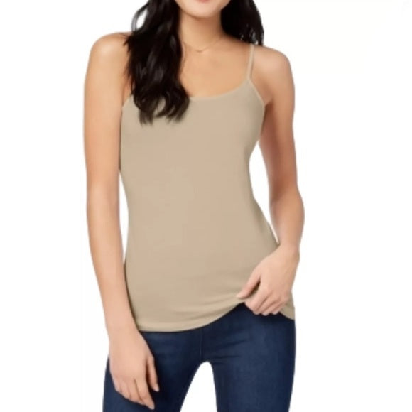 Maison Jules Women's Adjustable Camisole Beige Size Large