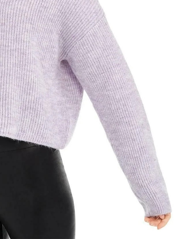 Sun + Moon Women's Boxy Turtleneck Sweater Purple Size X-Small