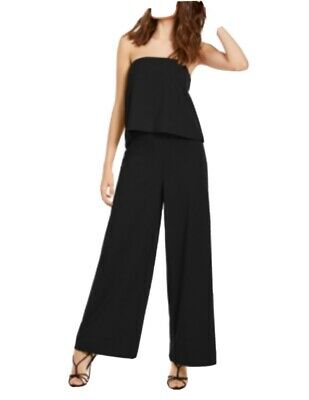 Rachel Roy Women's Isla Strapless Jumpsuit Black Size Medium