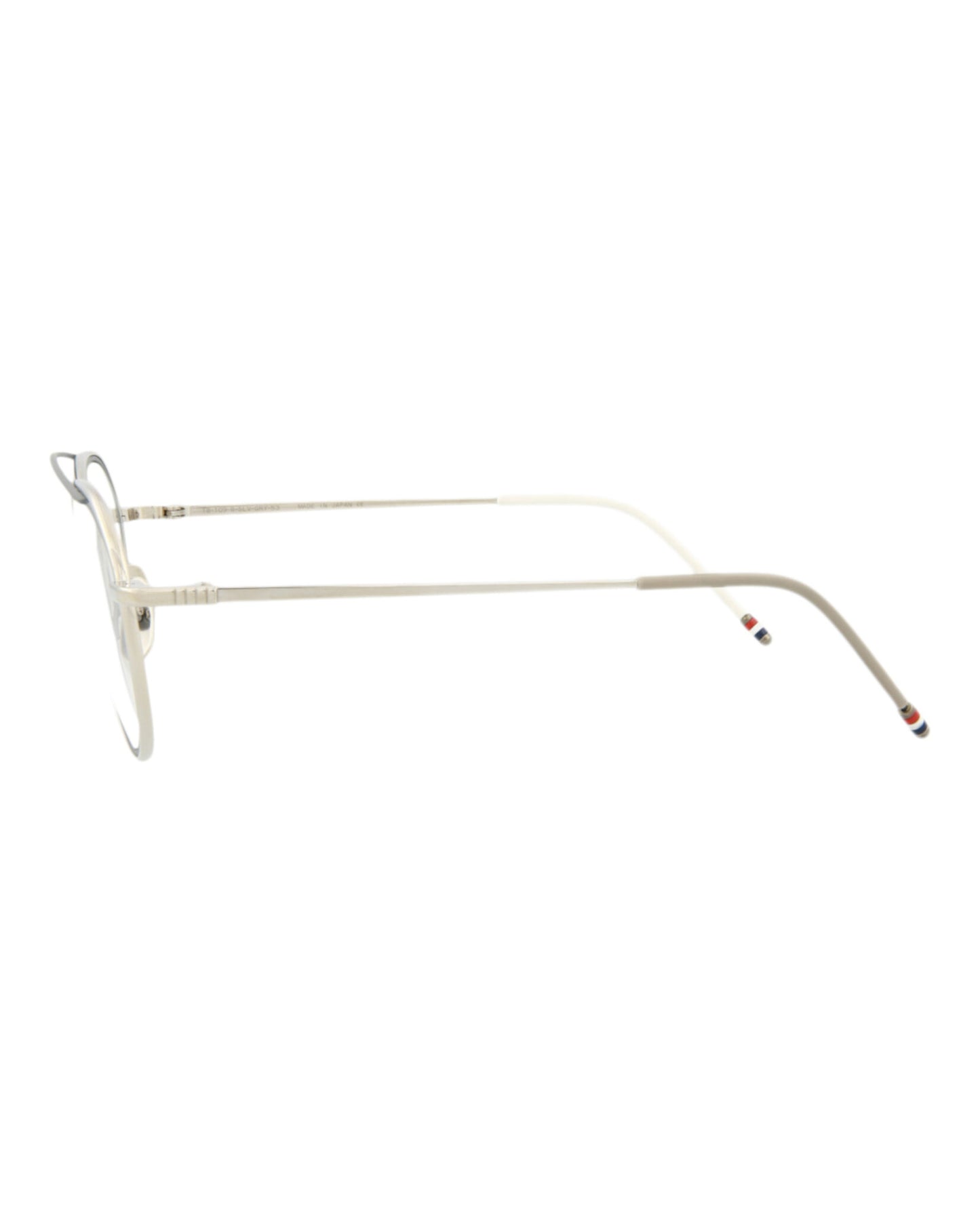 title:Thom Browne Aviator-Frame Metal Optical Frames;color:Silver Matte Grey