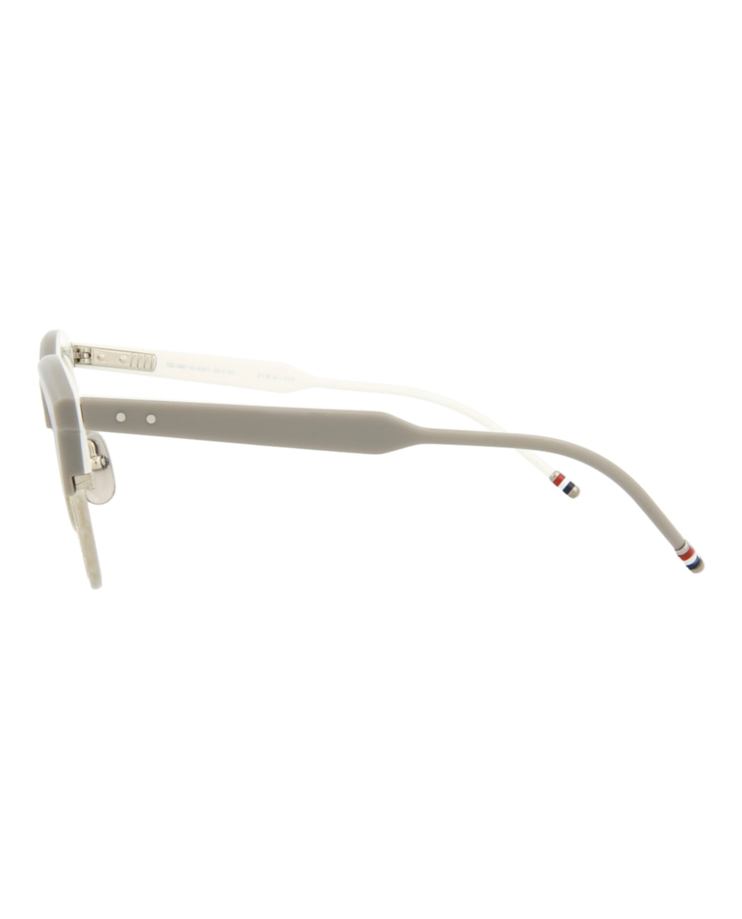 title:Thom Browne Cat Eye-Frame Acetate Optical Frames;color:Grey White Back Silver