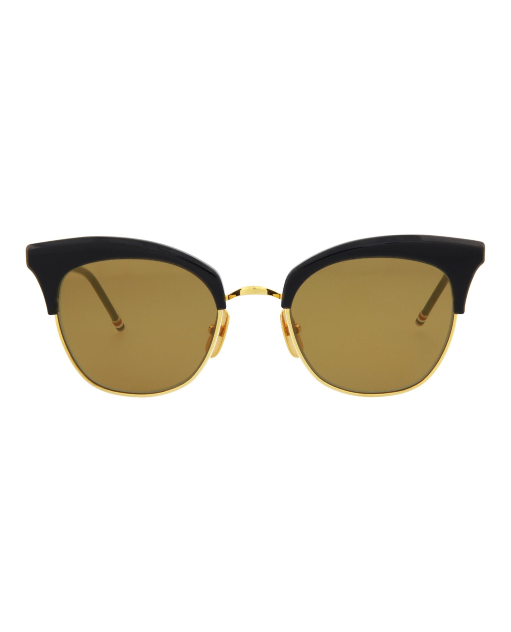 title:Thom Browne Novelty Sunglasses, style # TB507-CTNVYGLD51;color:Navy Gold