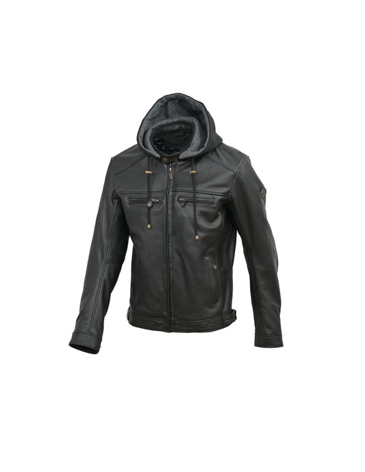 title:GUNSWEAR MEN JACKET TITUS BLACK BUFALO;color:Black