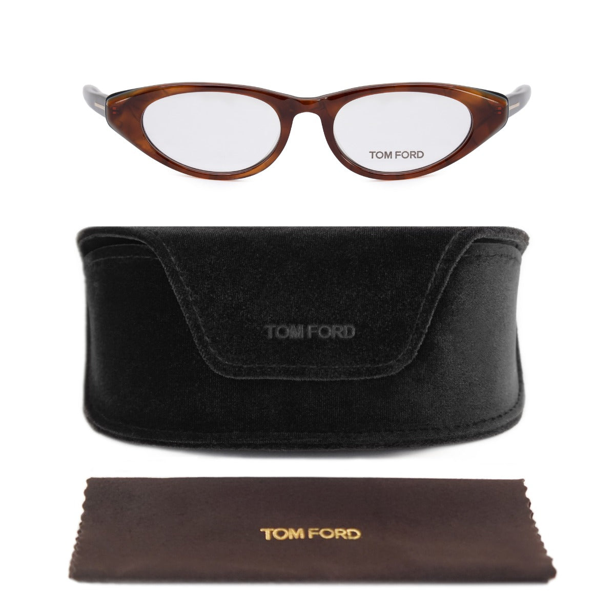 title:Tom Ford Women's Oval Opticals FT5120 056 49;color:Brown