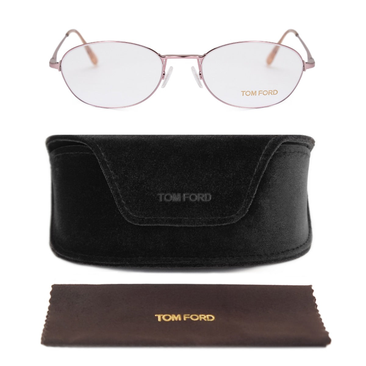 title:Tom Ford Women's Oval Opticals FT5193 072 51;color:Pink