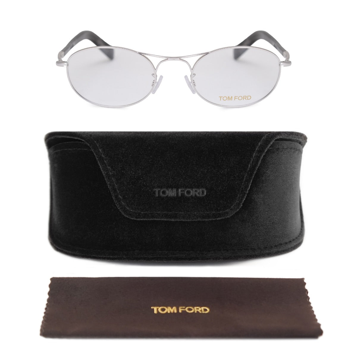 title:Tom Ford Men's Oval Opticals FT5367 018 51;color:Black