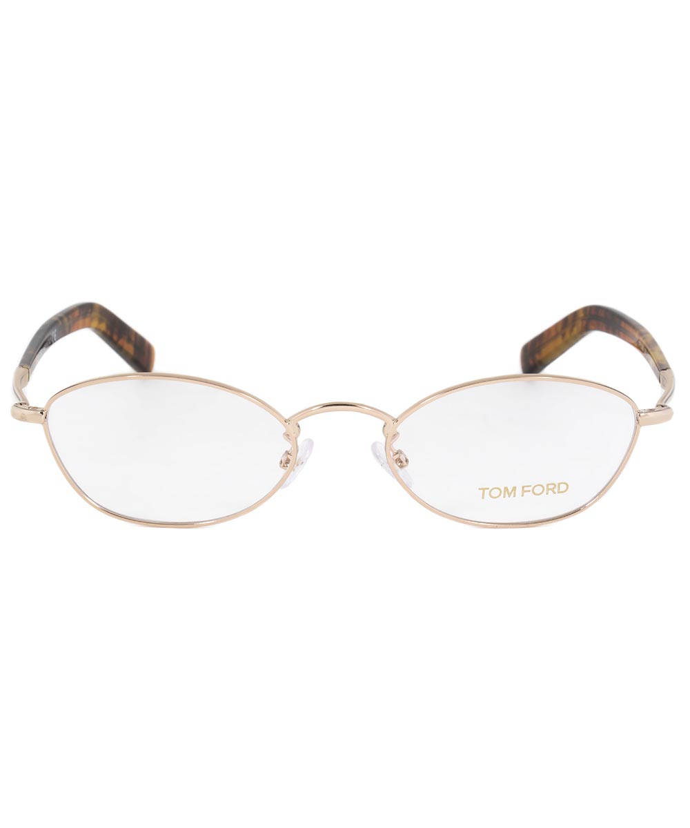 title:Tom Ford FT5368 28 Oval | Rose Gold/Havana| Eyeglass Frames;color:Gold