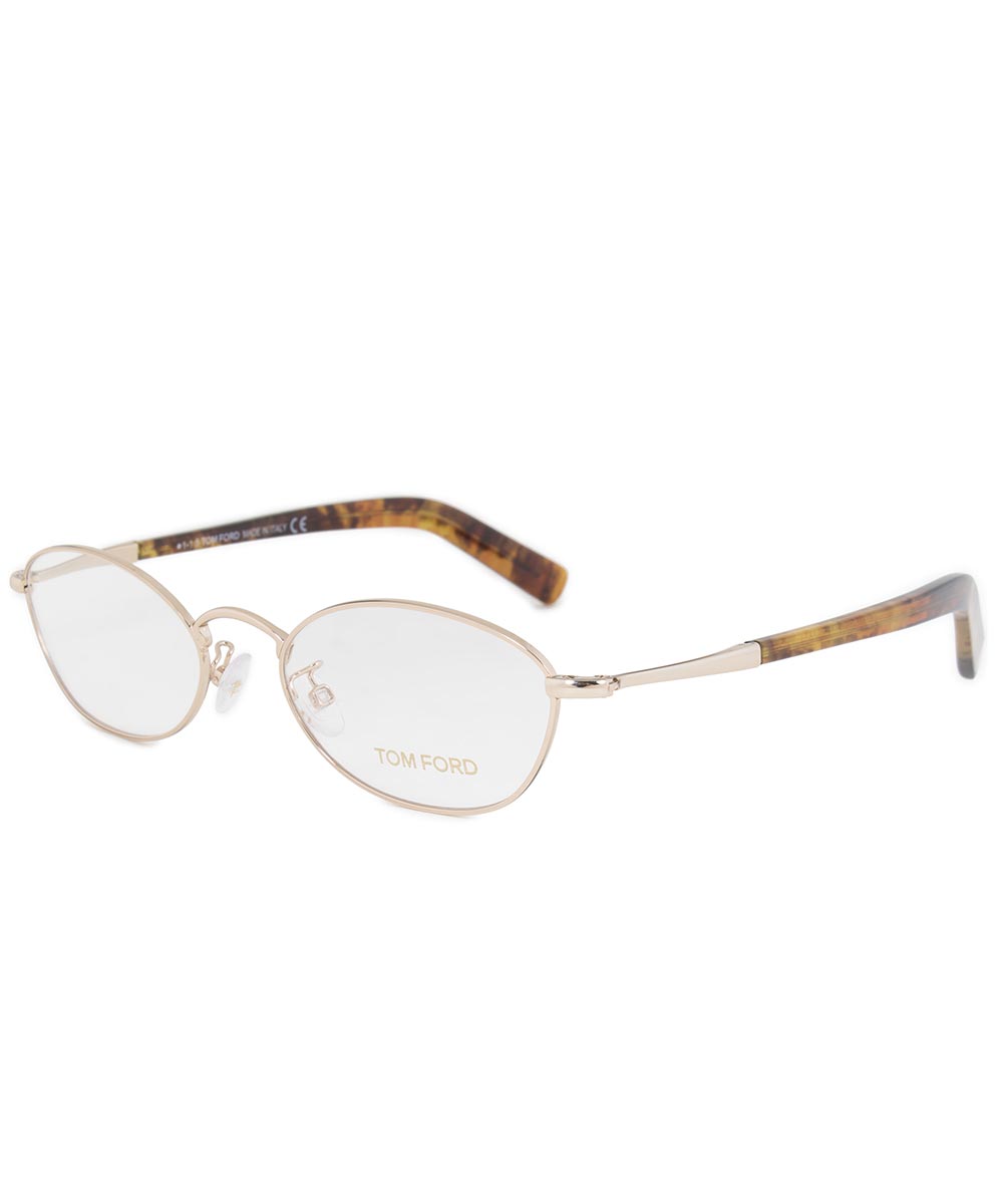 title:Tom Ford FT5368 28 Oval | Rose Gold/Havana| Eyeglass Frames;color:Gold