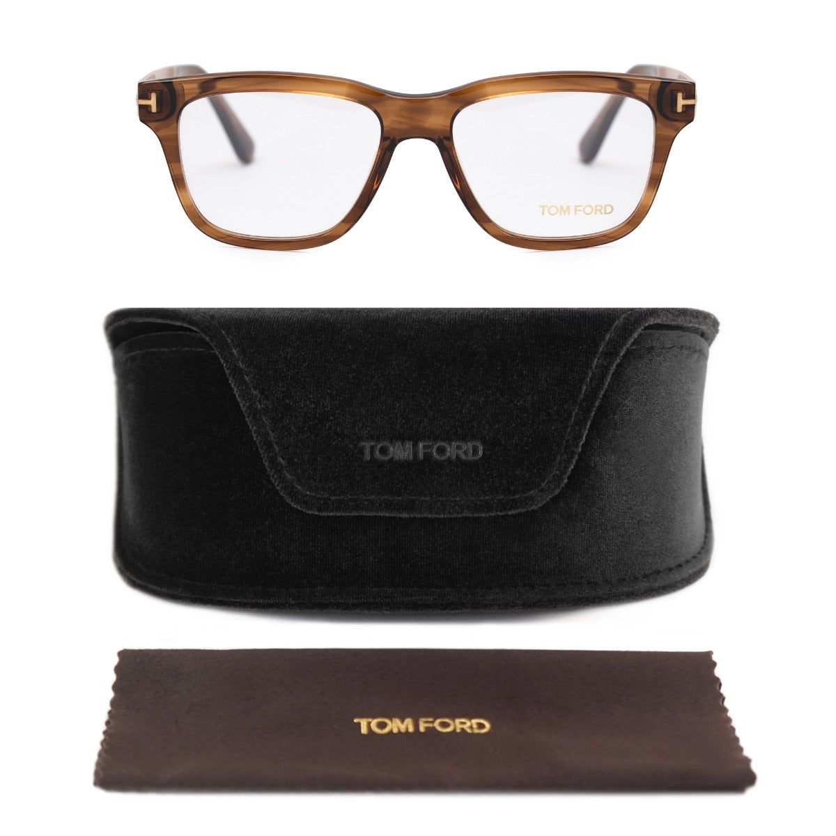 title:Tom Ford Men's Square Opticals FT5372 048 52;color:Brown