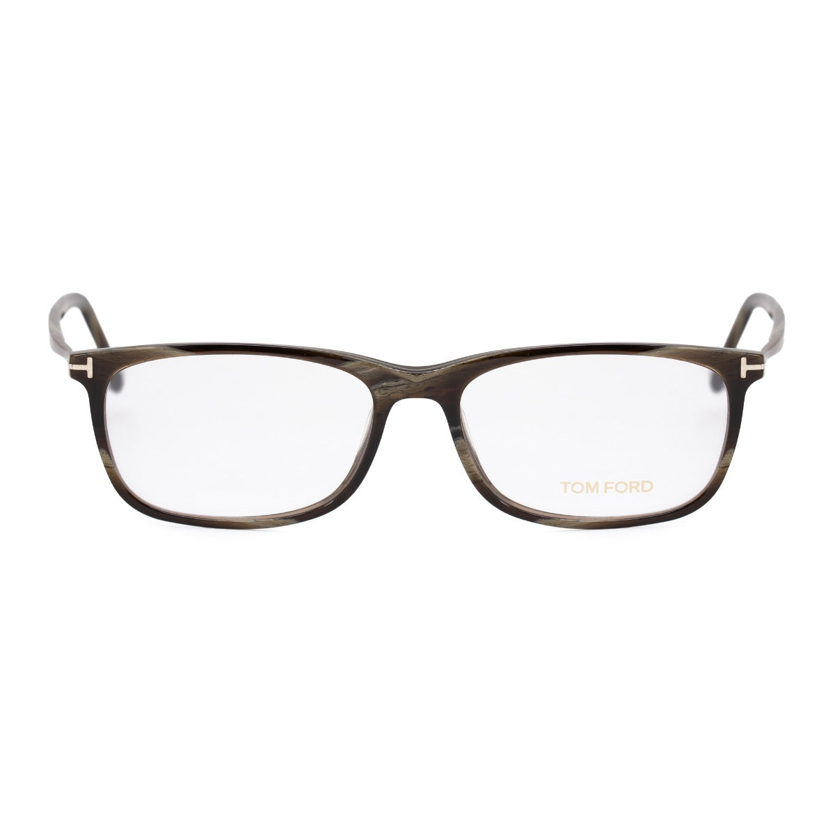 title:Tom Ford Men's Rectangular Opticals FT5398 061 55;color:Brown