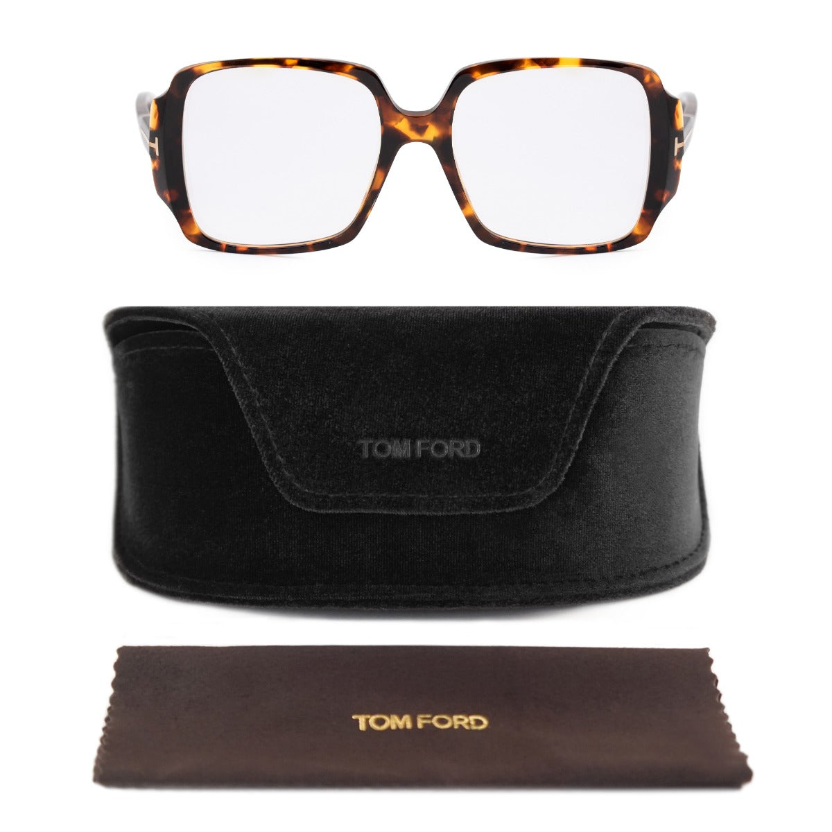 title:Tom Ford Women's Square Opticals FT5621 B 052 53;color:Brown