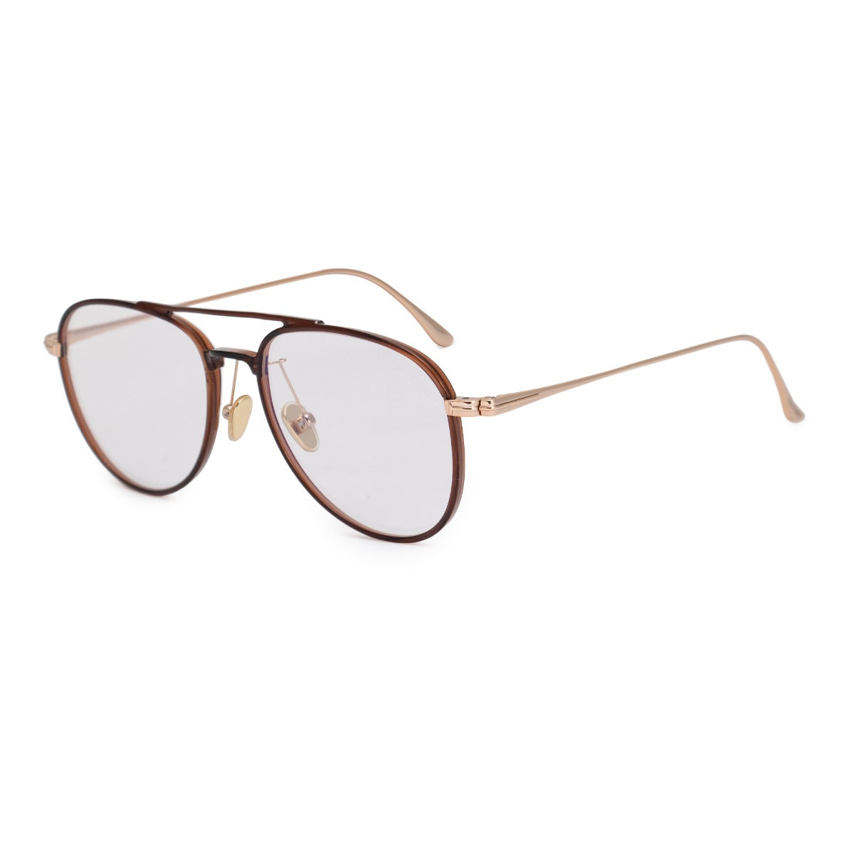 title:Tom Ford Men's Aviator Opticals FT5666 B 048 52;color:Brown