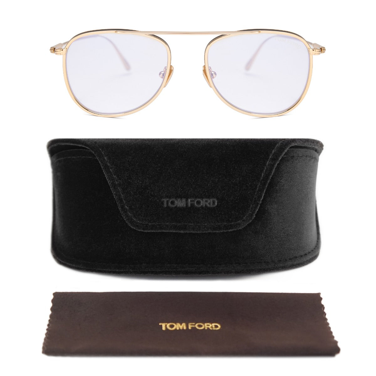 title:Tom Ford Men's Aviator Opticals FT5691 B 030 50;color:Gold