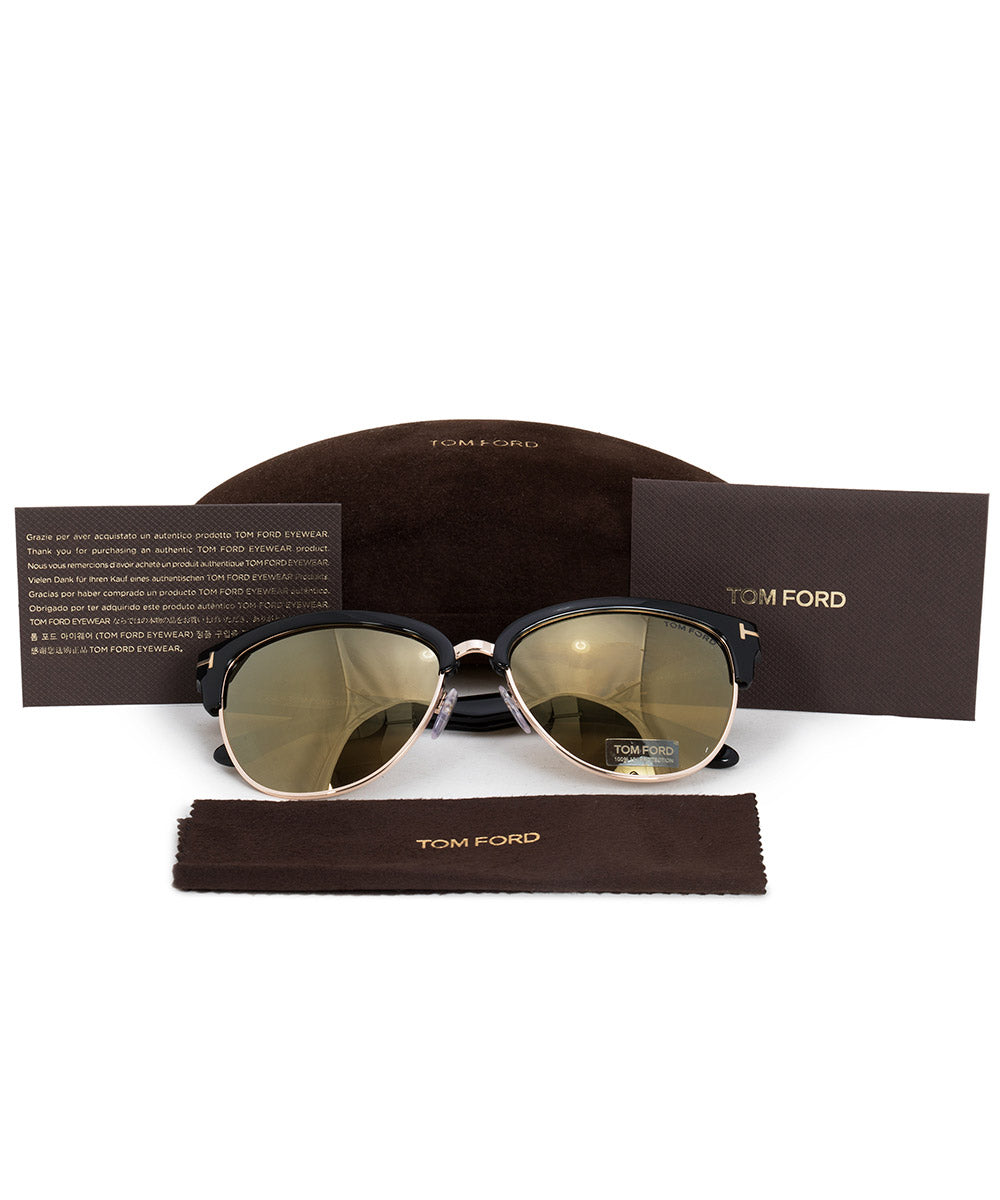 title:Tom Ford Fany Cat-Eye Sunglasses FT0368 01G 59;color:Black