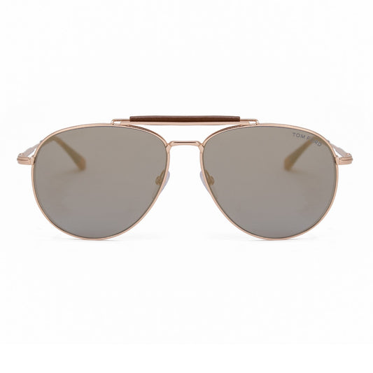 title:Tom Ford Aviator Sunglasses FT0536 28C 60;color:Gold