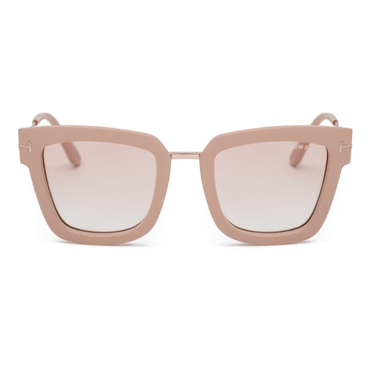 title:Tom Ford Square Sunglasses FT0573 74F 52;color:Beige