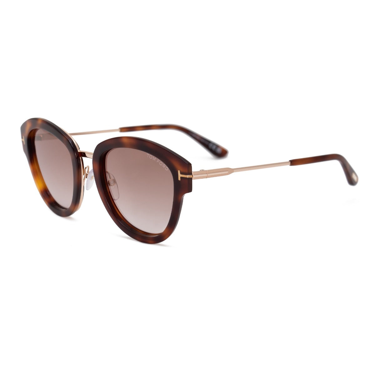 title:Tom Ford Round Sunglasses FT0574 52G 52;color:Brown