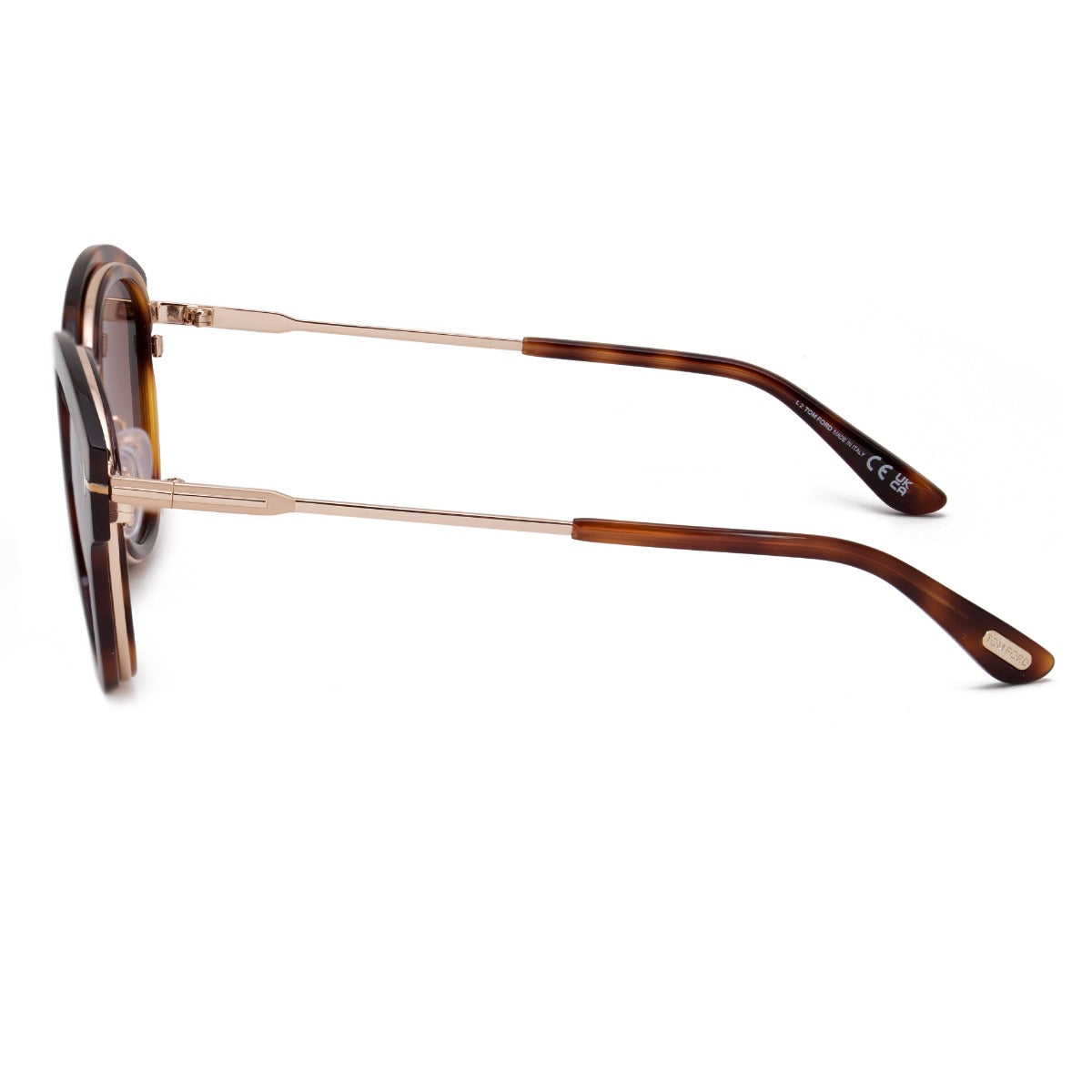 title:Tom Ford Round Sunglasses FT0574 52G 52;color:Brown