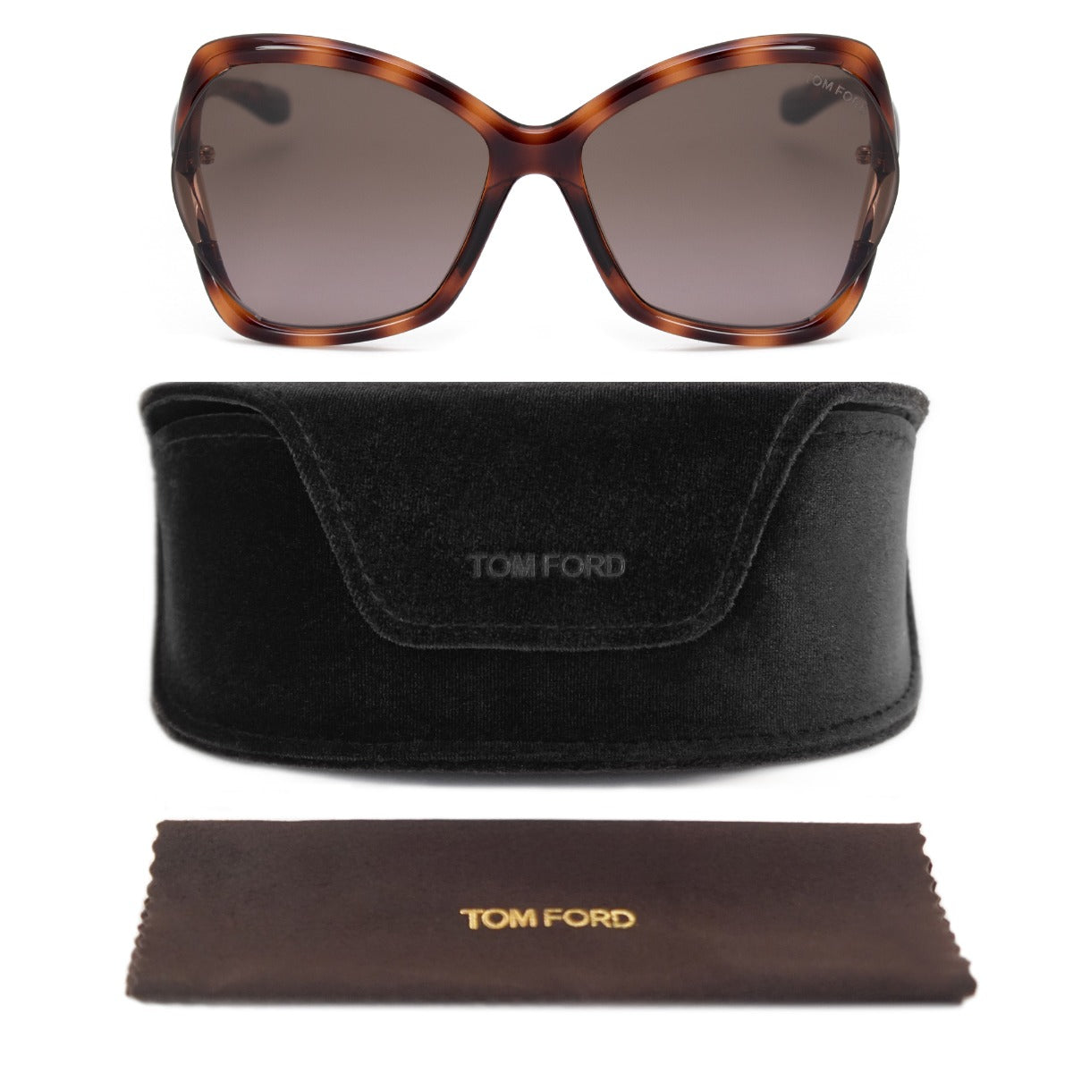 title:Tom Ford Butterfly Sunglasses FT0579 53K 61;color:Brown