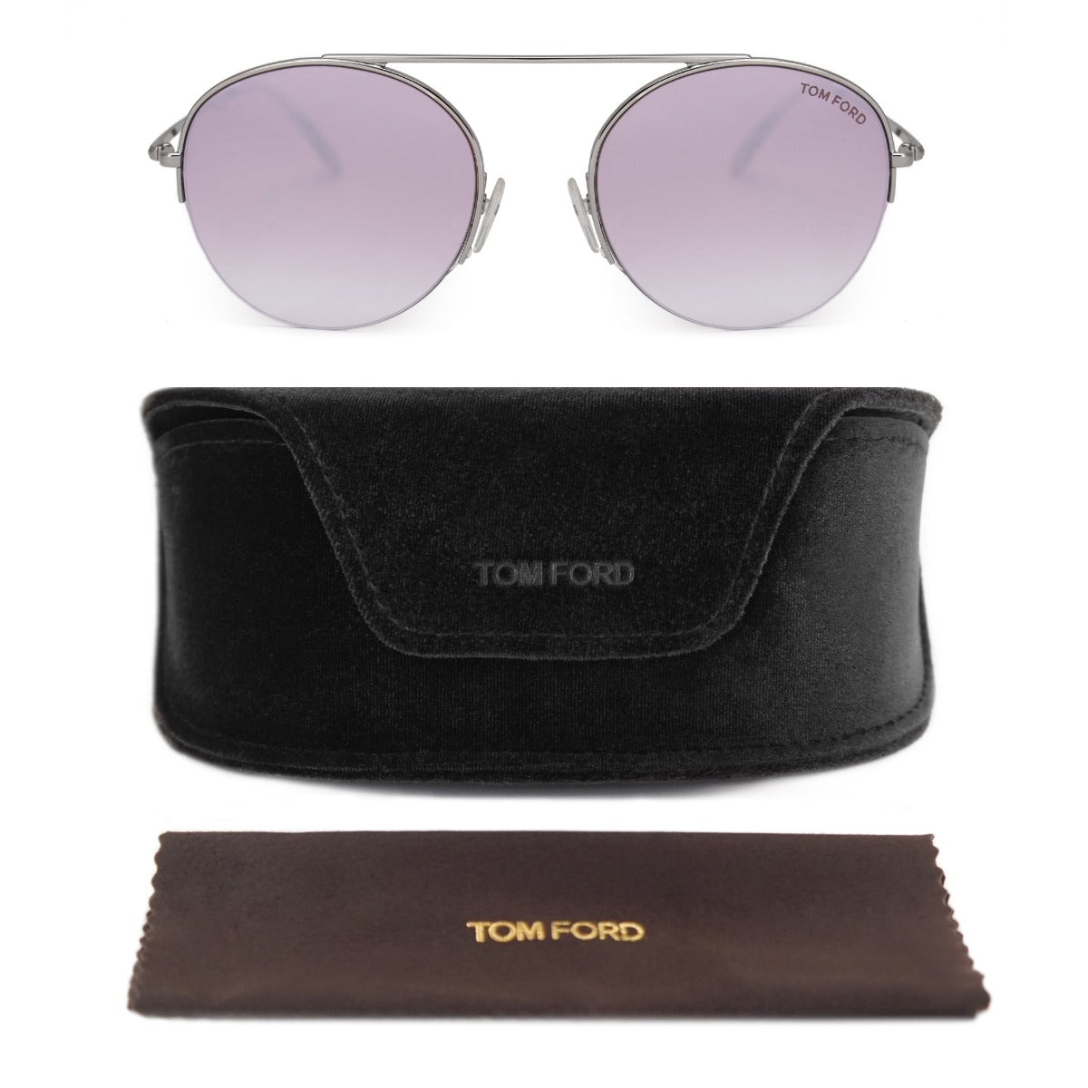 title:Tom Ford Round Sunglasses FT0668 16Z 54;color:Silver