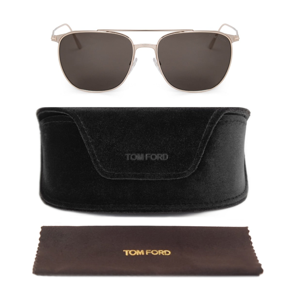 title:Tom Ford Kip Square Sunglasses FT0692 28A 58;color:Black