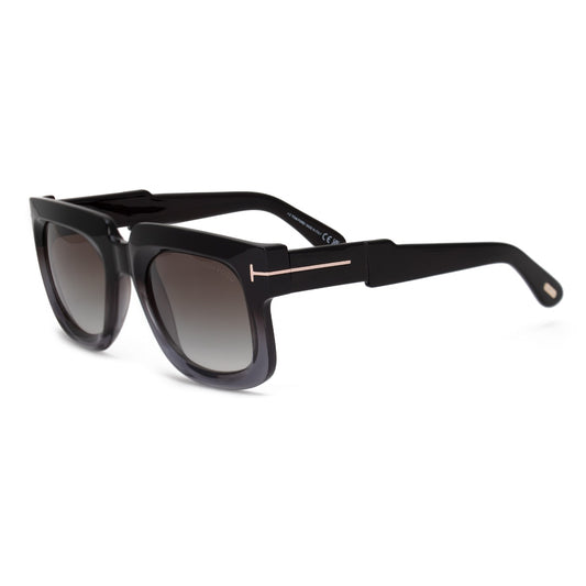 title:Tom Ford Square Sunglasses FT0729 05B 53;color:Black