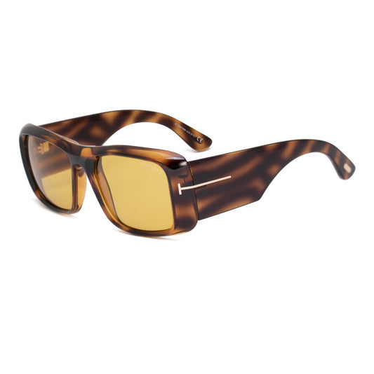 title:Tom Ford Rectangular Sunglasses FT0731 56E 56;color:Brown