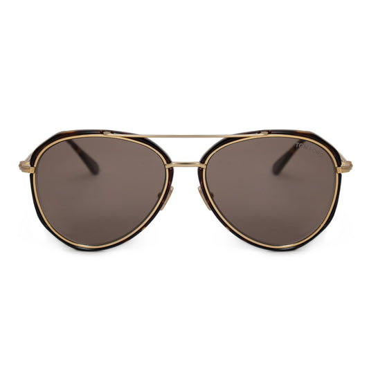 title:Tom Ford Vittorio Aviator Sunglasses FT0749 52J 60;color:Gold