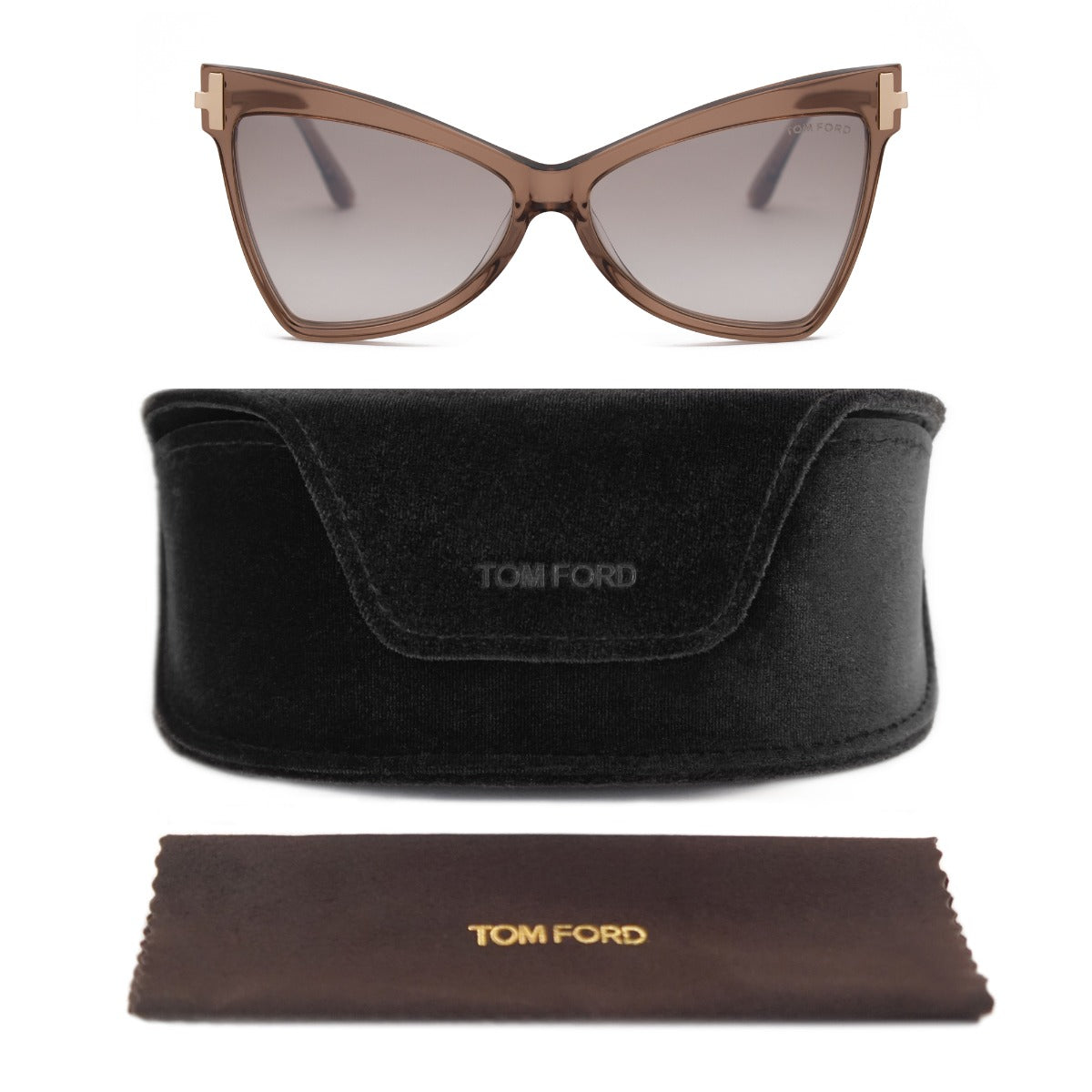 title:Tom Ford Butterfly Sunglasses FT0767 57G 61;color:Beige