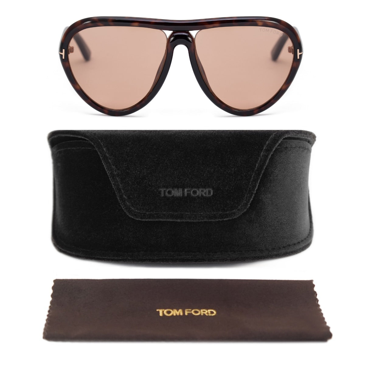 title:Tom Ford Pilot Sunglasses FT0769 52E 59;color:Brown