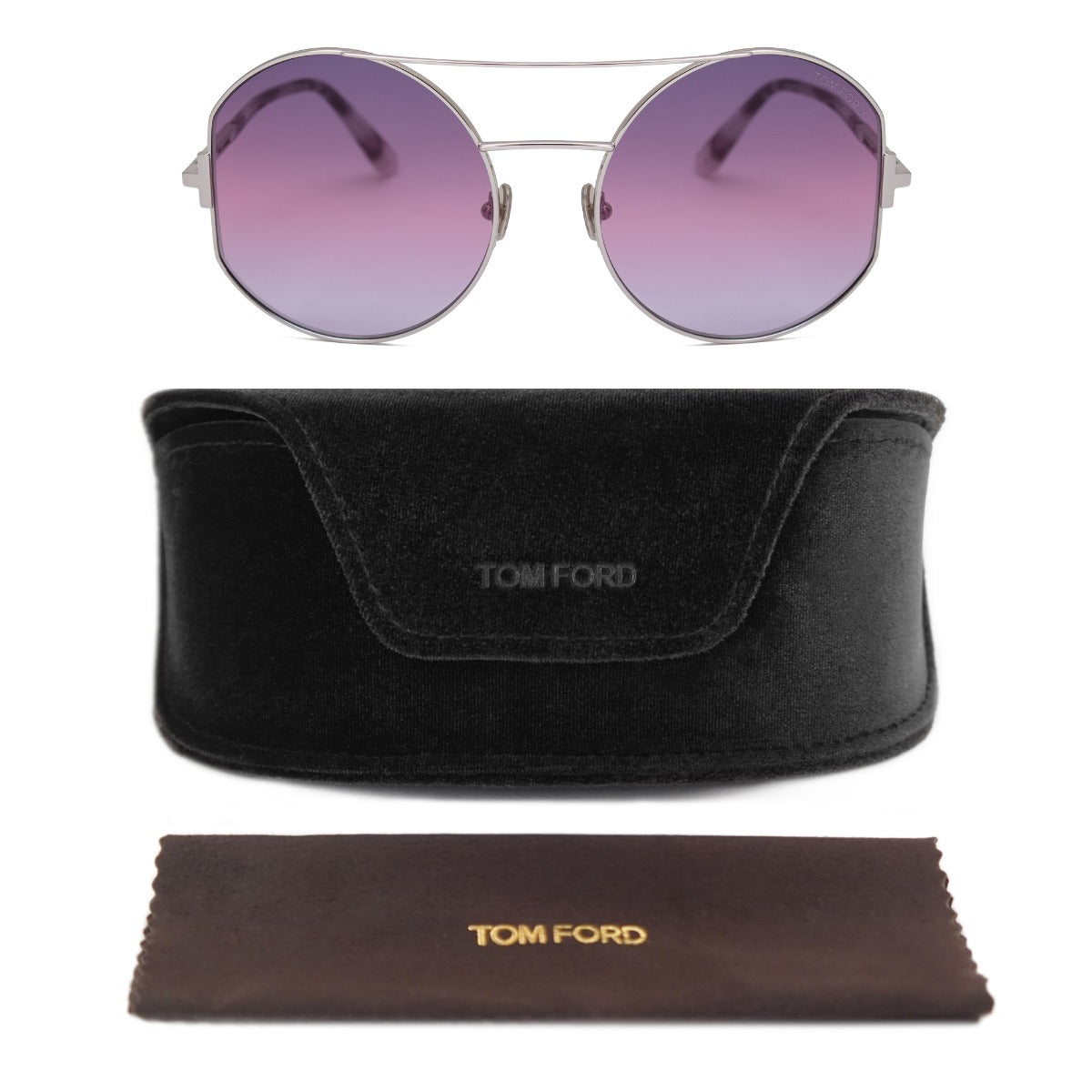 title:Tom Ford Round Sunglasses FT0782 16Y 60;color:Silver