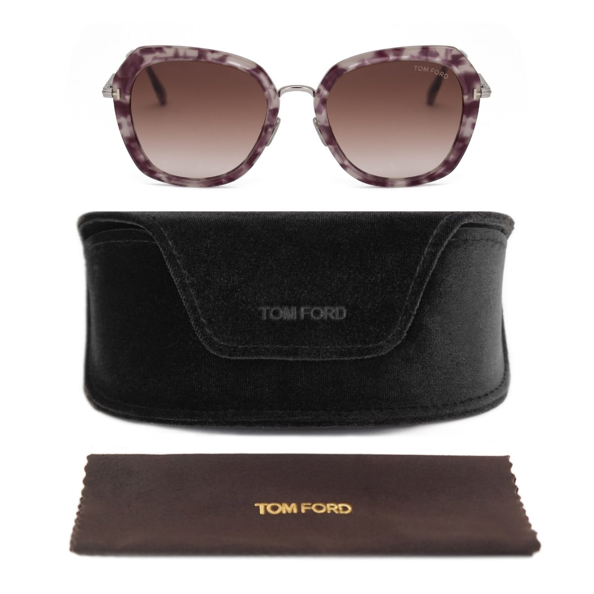 title:Tom Ford Butterfly Sunglasses FT0792 55F 55;color:White