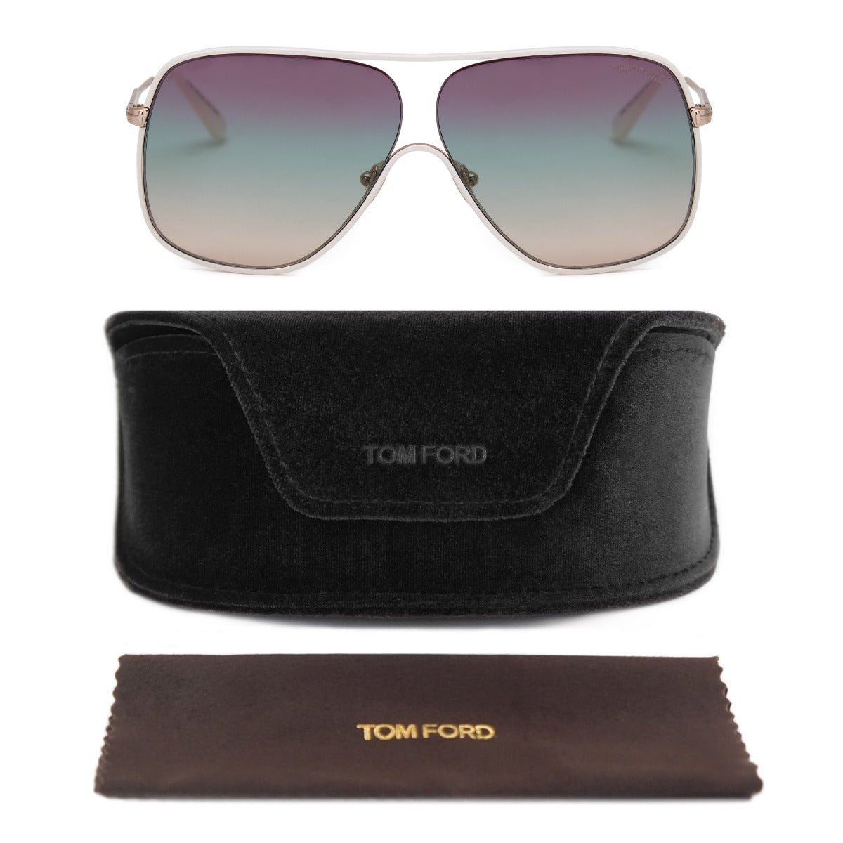 title:Tom Ford Pilot Sunglasses FT0841 28Z 64;color:White