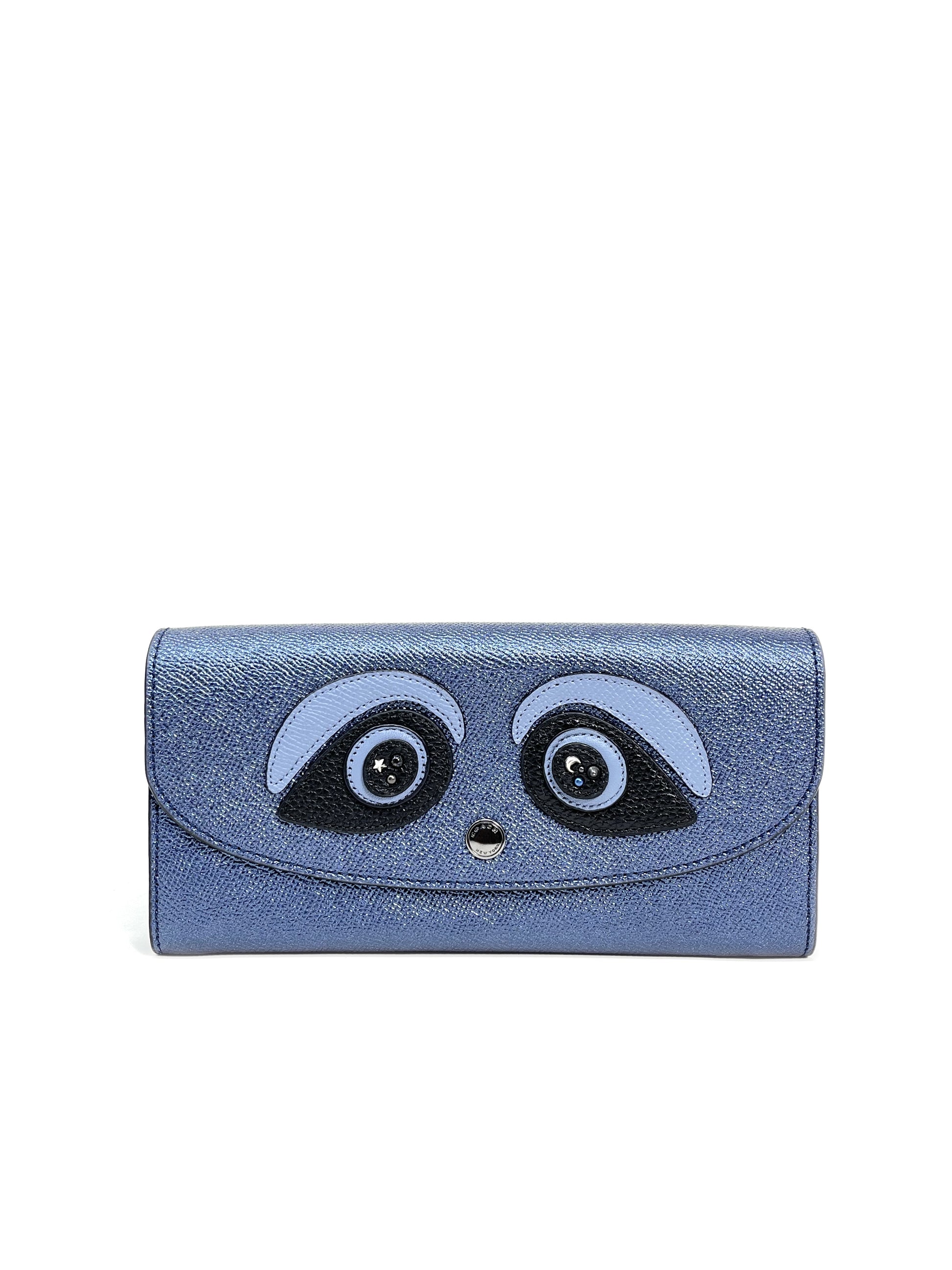 title:Coach Women's Slim Envelope Wallet;color:Metallic Navy