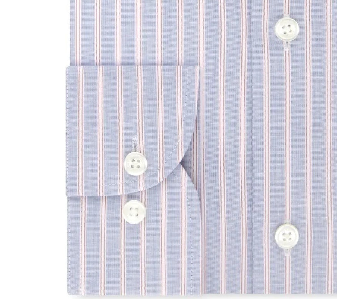 Tommy Hilfiger Men's  Stretch Stripe Dress Shirt Cherry Size 32-33